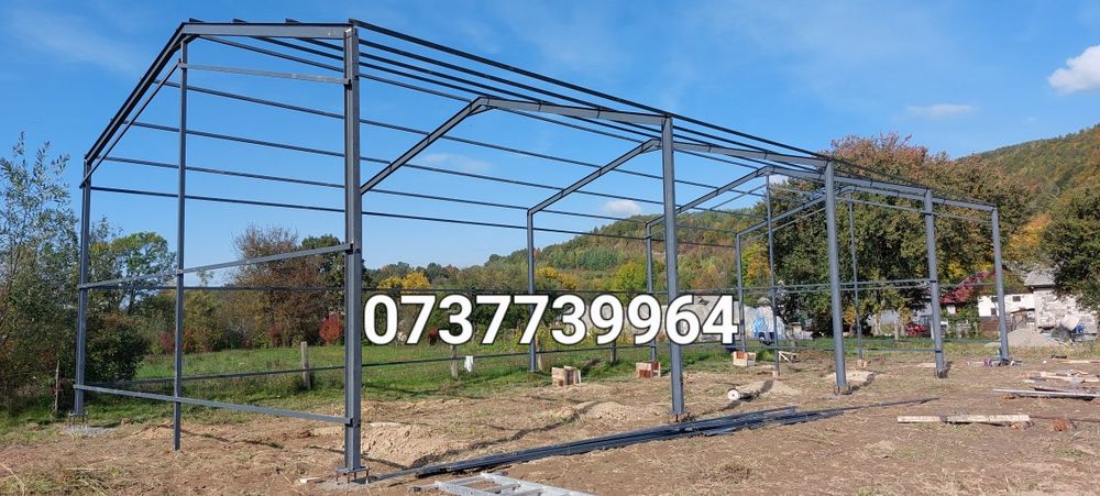 Vând hală metalică de pe stoc la preț de producător