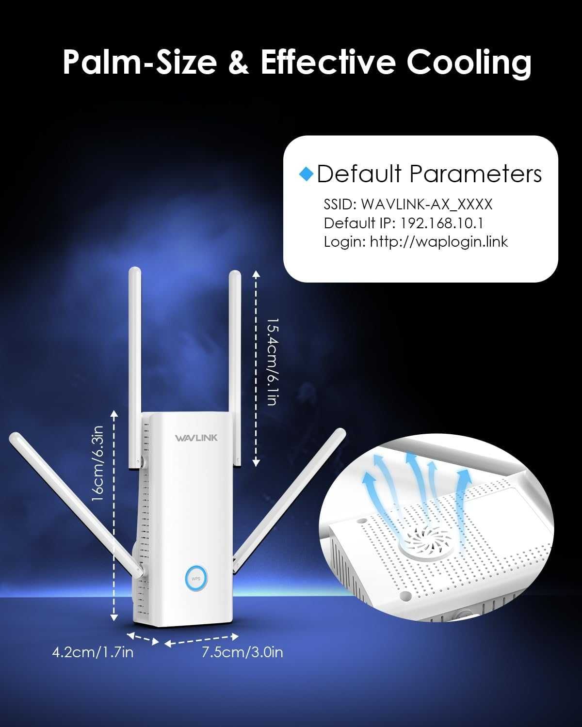 WAVLINK Extender  Интернет разширител, WiFi усилвател с 5 антени