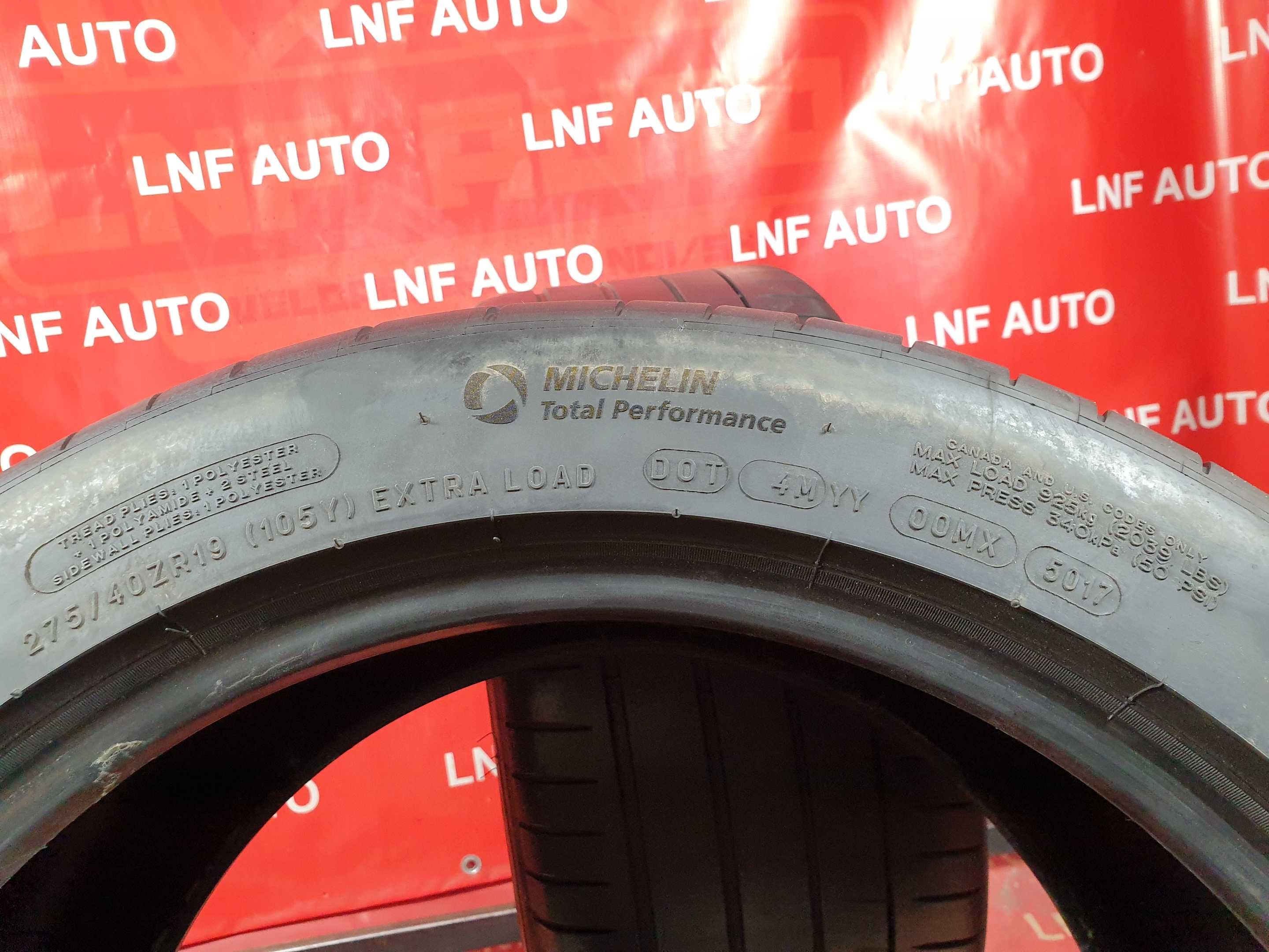 Anvelope de VARA - 275/40/19 - Michelin - 5 MM - DOT 2017 !