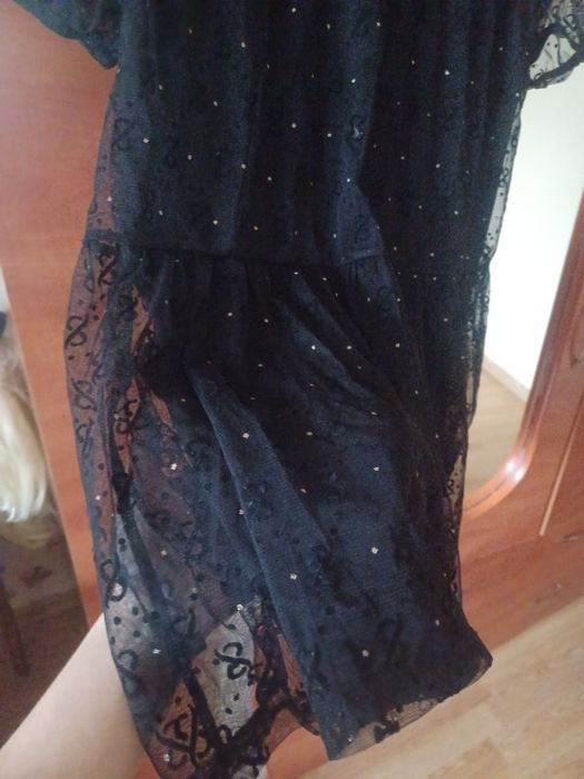 Rochiță neagră pentru fetițe