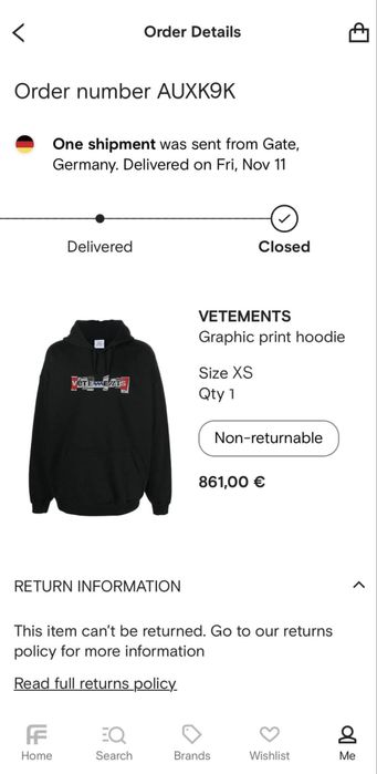 Vetements mixed letters hoodie