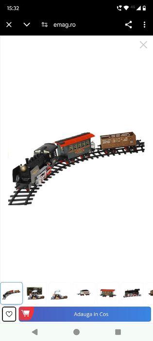 Tren, șine, cu baterii, functional