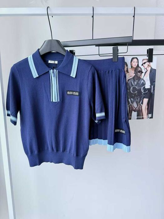Bluza si fusta Miu Miu, S, albastru