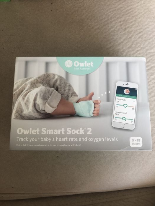 Owlet Smart Sock 2 - чорап със сензор за пулс и дишане за бебе