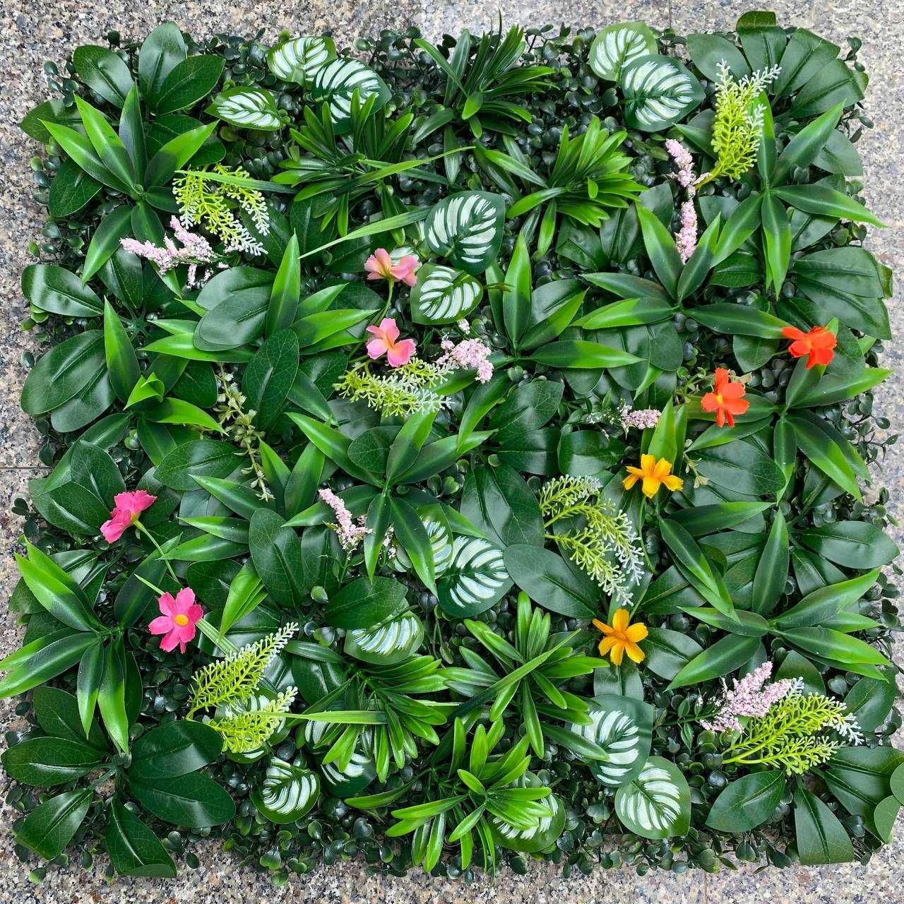 Искусственные растения на стену, зелень, трава на стену, цветы