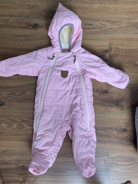 Уютный демисезонный комбинезон для новорожденных девочек, размер 62/68