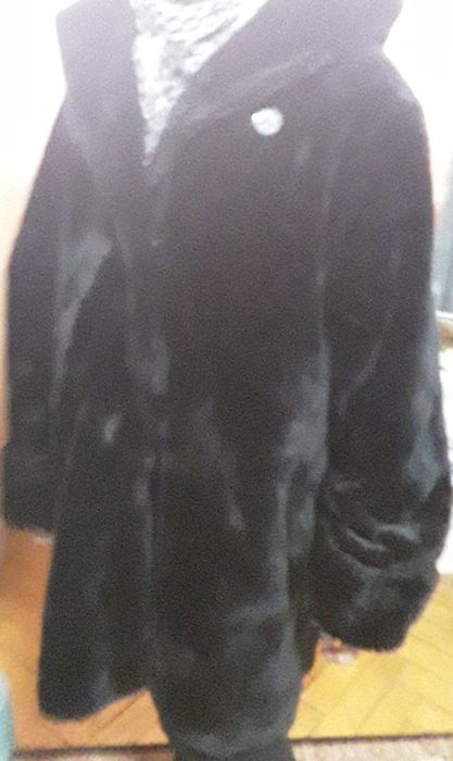 Haină damă blană sintetica monton dore.