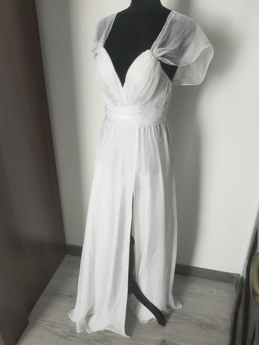 Rochie alba simpla pentru cununie