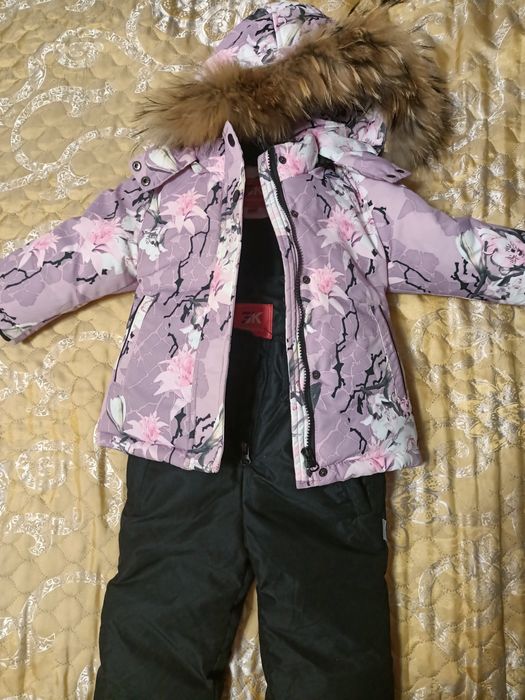 Комплект с комбинезоном зимняя на девочку