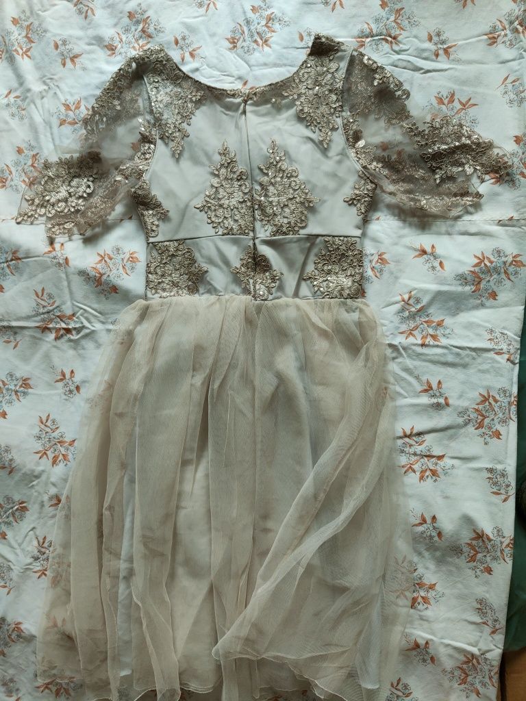 Rochie/rochiță fete dantelă tull crem