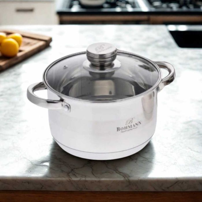 Тенджера от неръждаема стомана Bohmann с капак и термо дъно