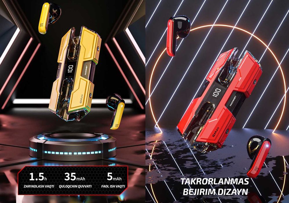 Наушники геймерские игровые TWS HIFI GM20