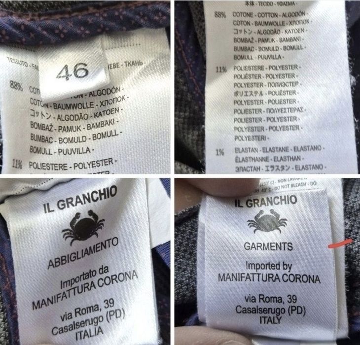 Pantaloni Bărbați Il Granchio Luxury Blu, Gri Închis, 46 IT (W30)
