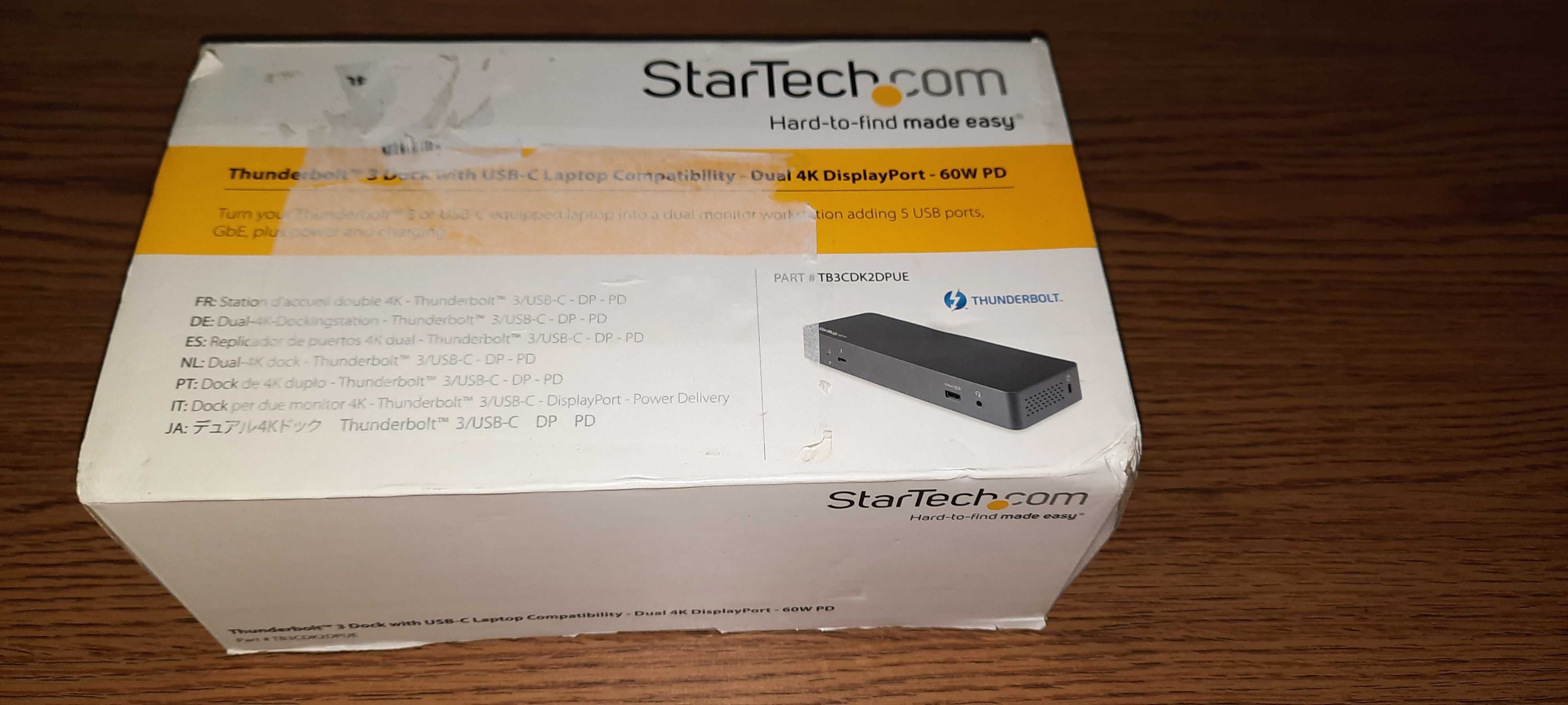 Docking  station Thunderbolt 3 USB-C Dual 4K StarTechCom