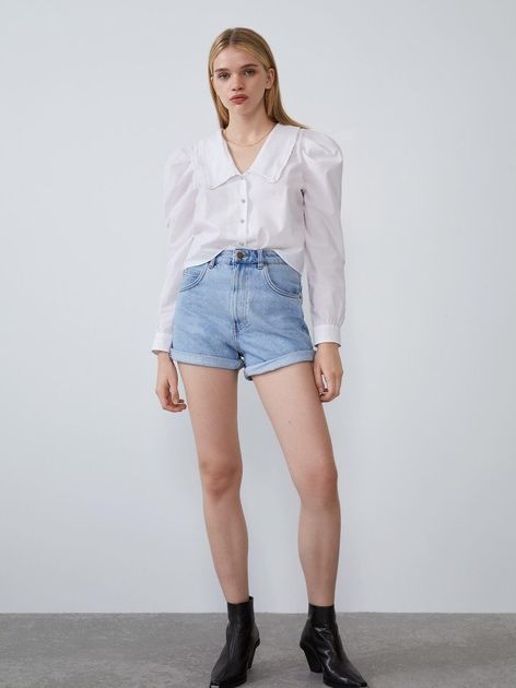 Zara шорты mom fit