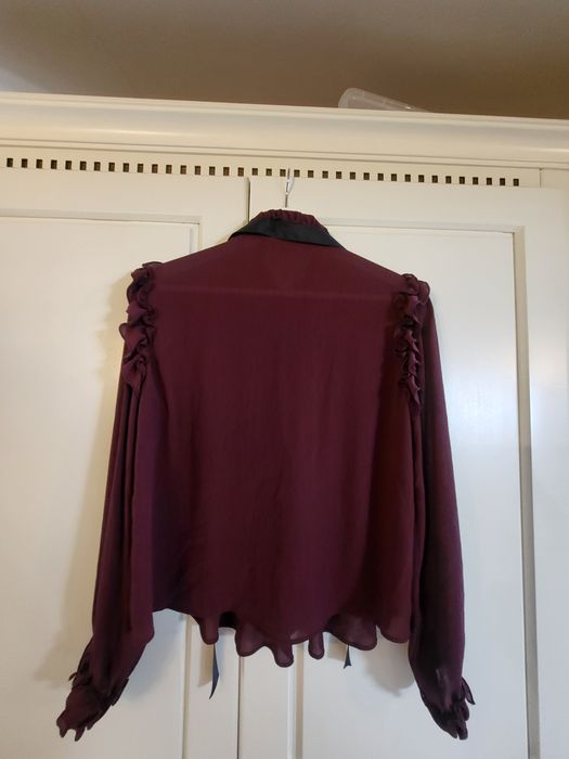 Camasa  Zara rosu/vișiniu femei cu volane,marimea M