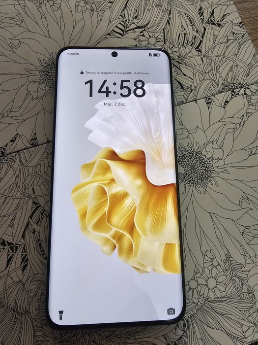 HUAWEI P60 Pro, 256GB, 8GB Ram- alb perlat, IMPECABIL