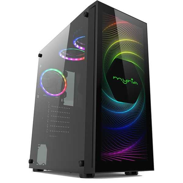 Carcasa PC Gaming Mirya cu 3 ventilatoare RGB