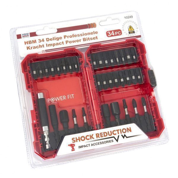 Комплект ударни бита 34 части hbm