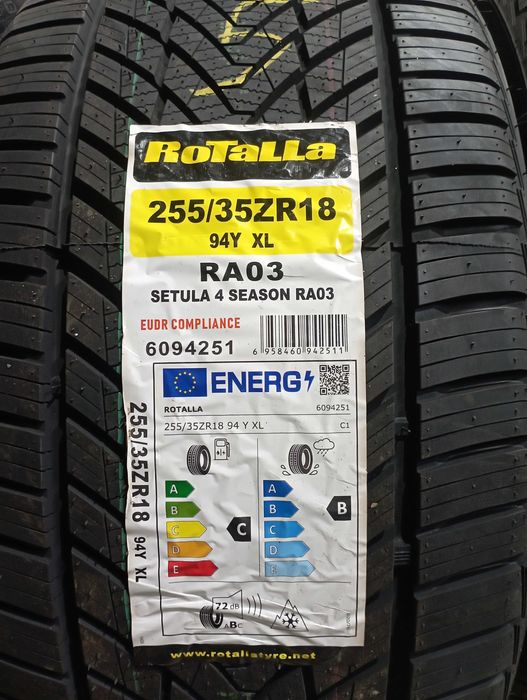 Set Anvelope Rotalla 255/35/18 Cu 225/40/18 Noi All Season,Mixt,M+S