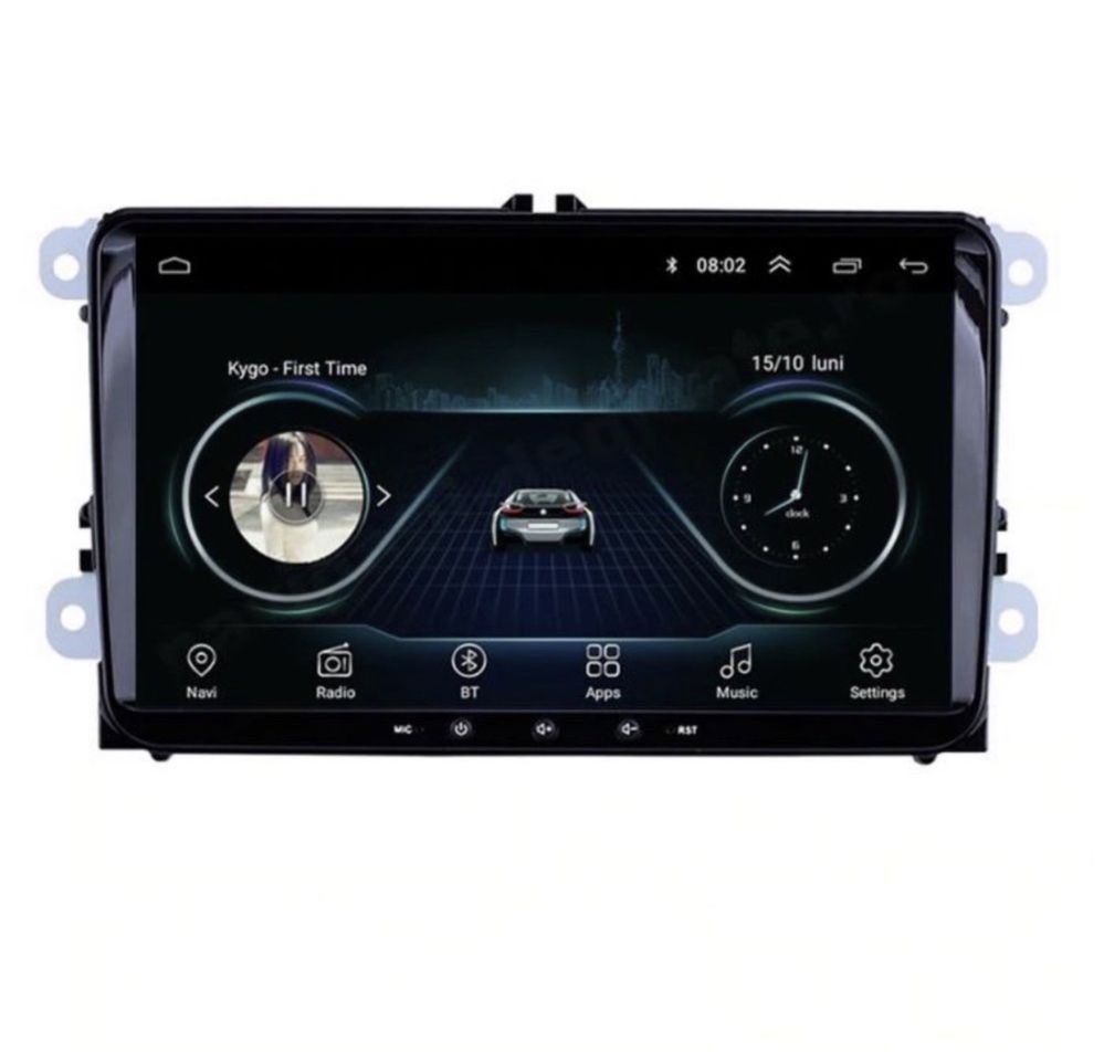 Navigatie GPS Android 9 VW Golf 6 si 5 Passat B6 B7 CC EOS Tiguan  pol