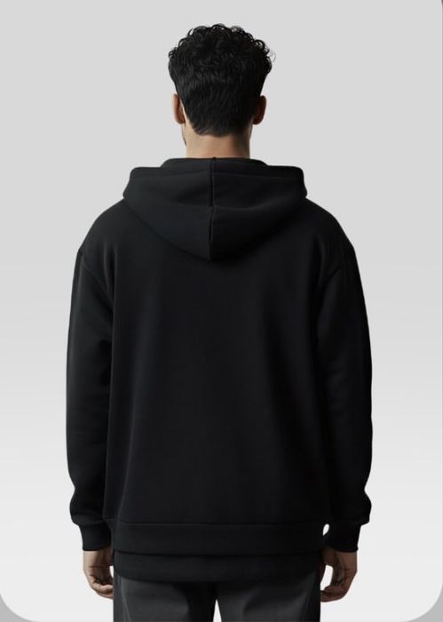 Hanorac negru bunbac