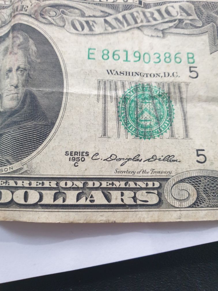Bancnota de 20$ din 1950