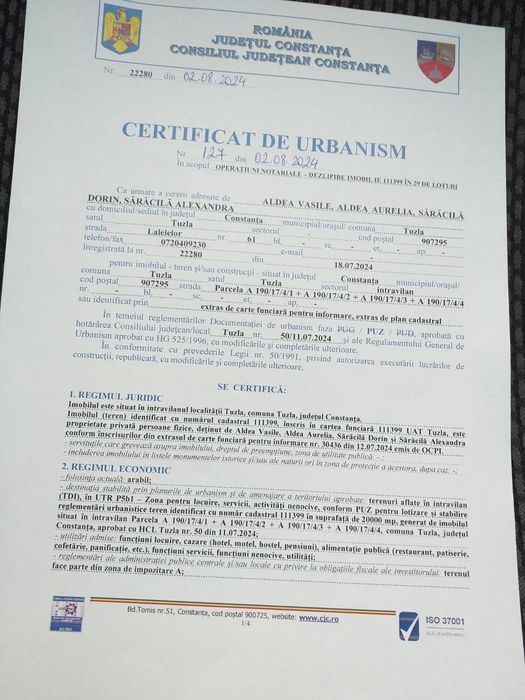 OFERTA Ultimul LOT İntravilan Tuzla