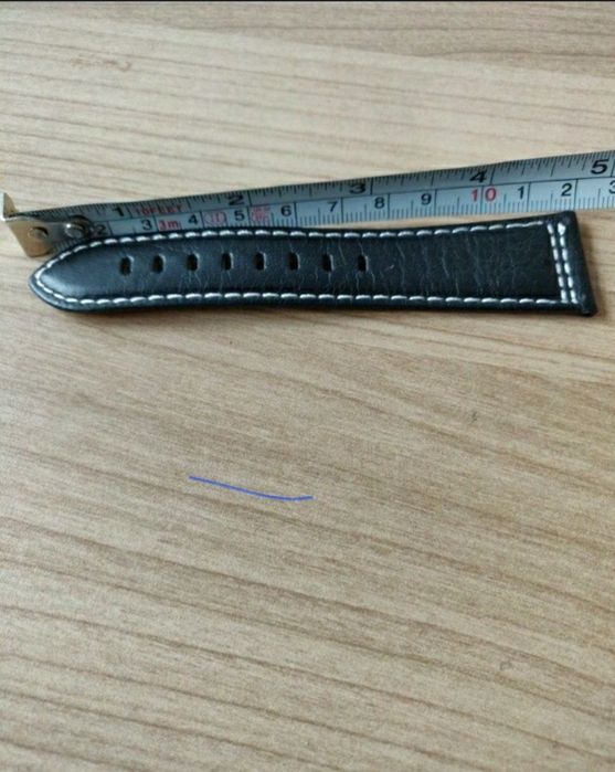 curea neagra piele naturala 24 24mm noua negru