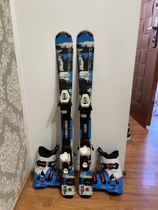 Schiuri copii 110 cm cu clapari set skiuri