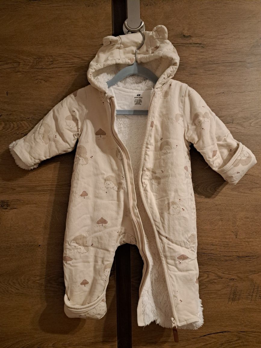 Salopeta bebe H&M cu gluga - captusita - marimea 62