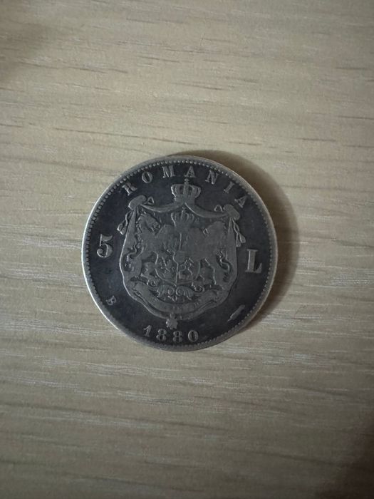 Moneda argint Carol I-1880