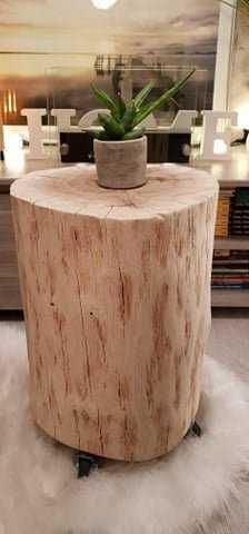 Tabureti / noptiere din lemn masiv "Wood trunk"