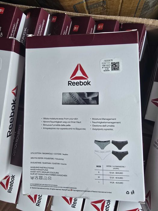 Set 4 buc chiloți dama REEBOK original, sigilat / oferta