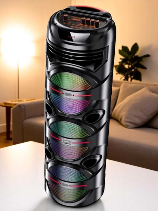 Караоке колонка bluetooth ZQS8302, с беспроводным микрофоном, 80 см