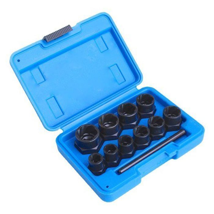 Set tubulare pentru suruburi uzate 9-19mm 11 piese