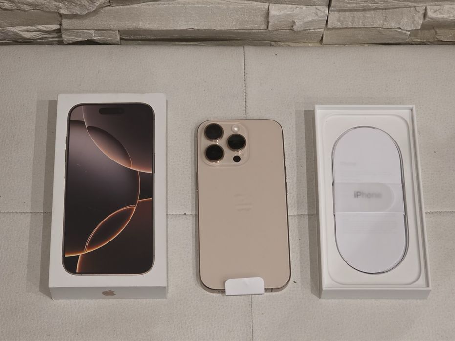 КАТО НОВ Iphone 16 Pro 256 Desert 5G 24м. ГАРАНЦИЯ