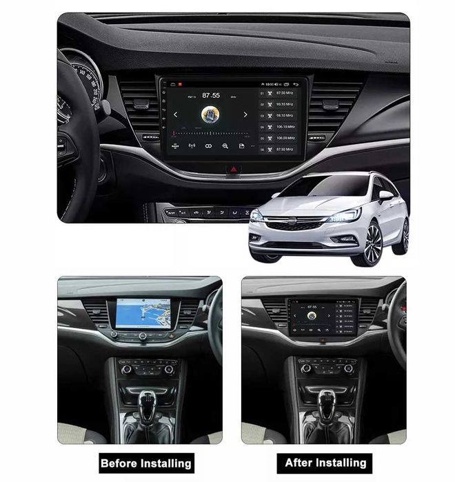 Navigatie Android 14 Opel Astra K 1/8 Gb Waze CarPlay + CAMERA