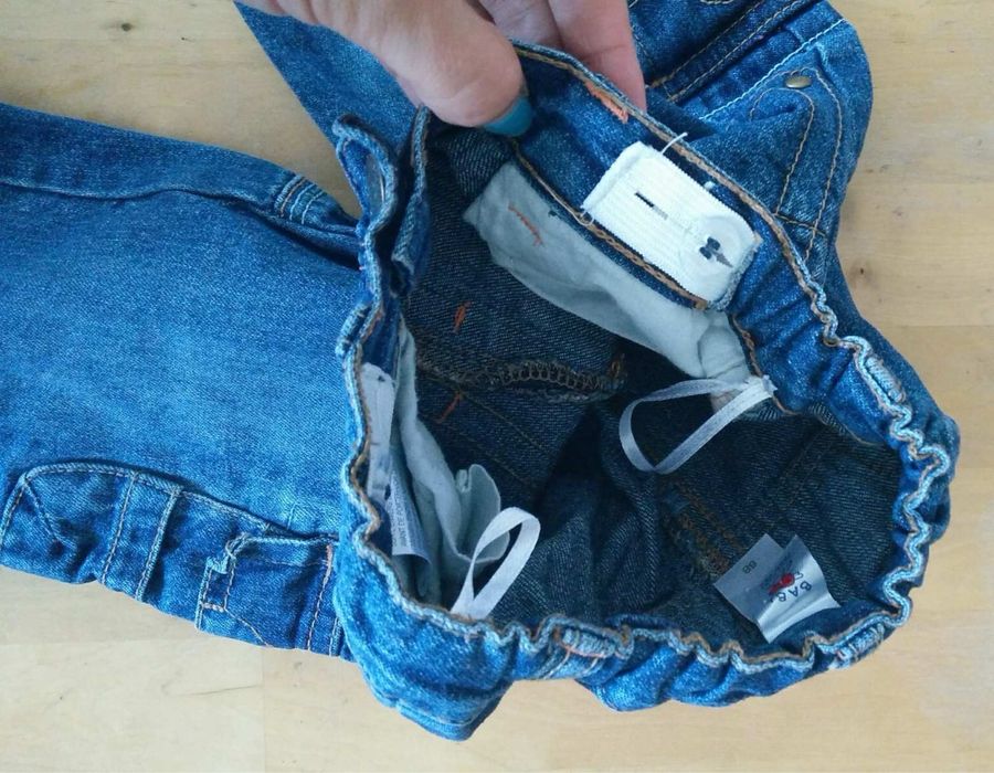 Лот бебешки дънкови дрехи за момиче, 2-3 месеца