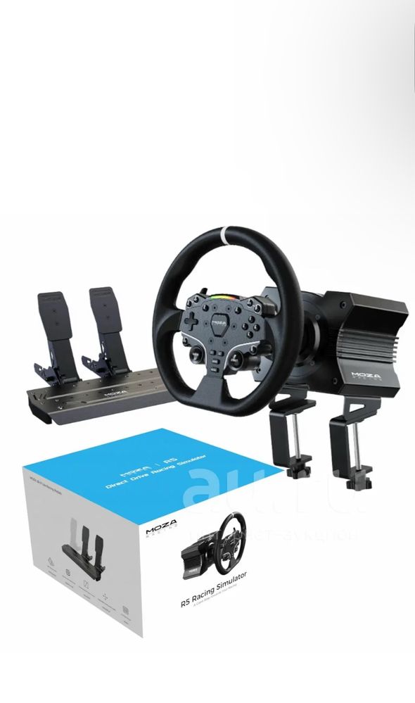 Набор для симрейсера (Бандл Moza R5 + F1 руль + PS5 адаптер)