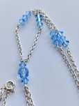 925 colier lantisor argint Swarovsky cristal albastru