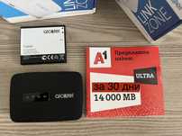 НОВО!Рутер Alcatel LTE/бисквитка/ Wi-Fi router + 24GB интернет подарък