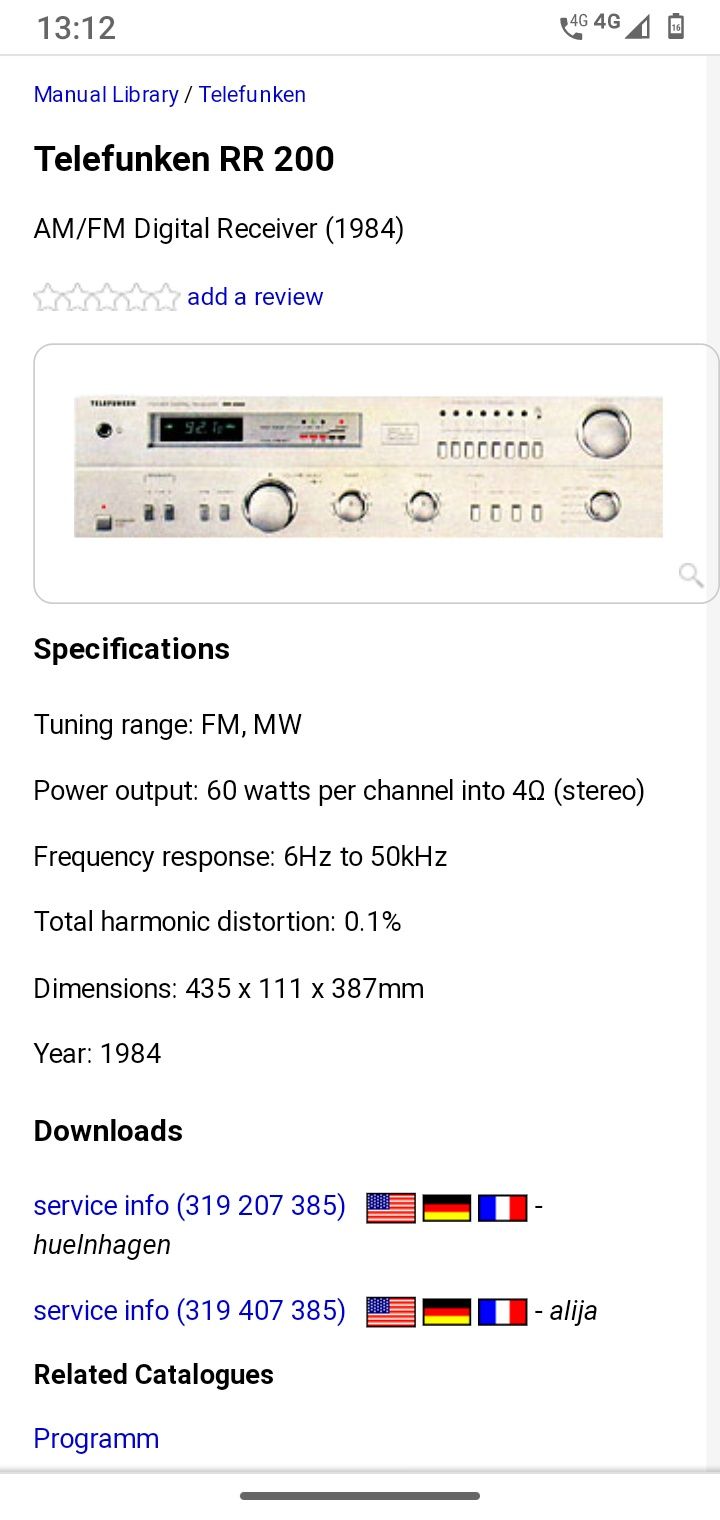 Telefunken RR-200