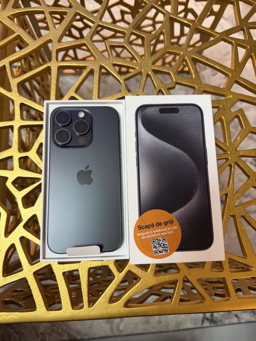 Iphone 15 pro Black Titanium 256 Gb Nou la cutie Factura Garantie