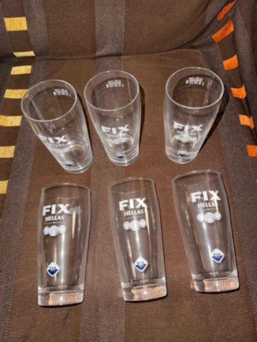 6 Нови Чаши За Бира FIX HELLAS + 12 Чисто Нови Чаши Бира Monchshof