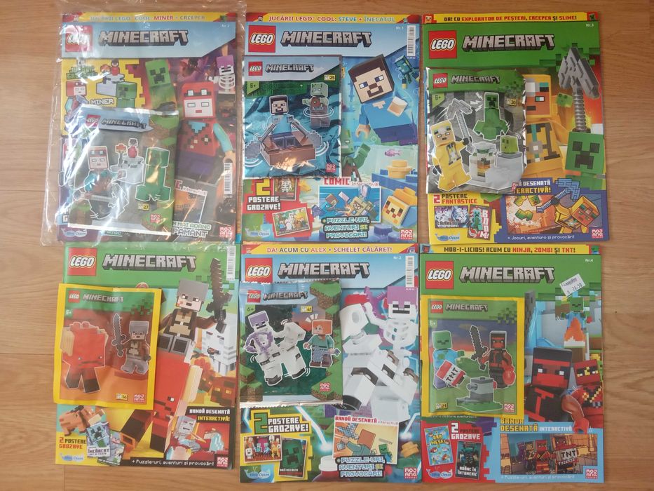 Lego Minecraft seturi mici, noi, sigilate, cu reviste