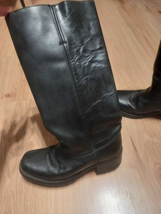 Дамски зимни ботуши  естествена дебела  кожа  от вън и от вътре