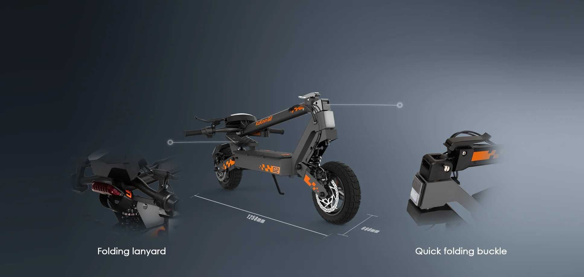 Kukirin G2 Model NOU din 2025, Sigilata NOUA , 55km/h Motor 800W