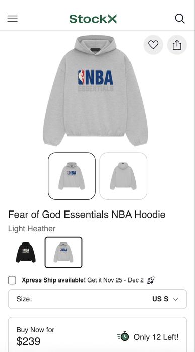 Essentials NBA SS25 hoodie/суичър