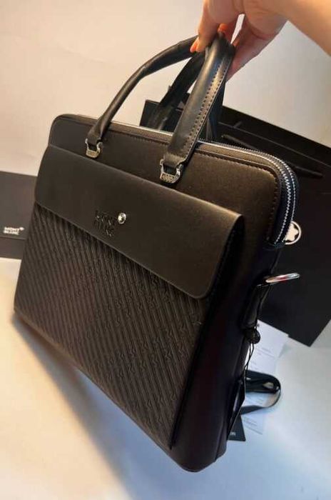 Geantă pentru bărbați 
servietă Mont Blanc, piele  1977